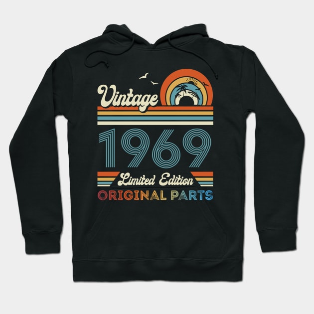 Vintage 1969 55th Birthday Gift For Men Women From Son Daughter Hoodie by Davito Pinebu 